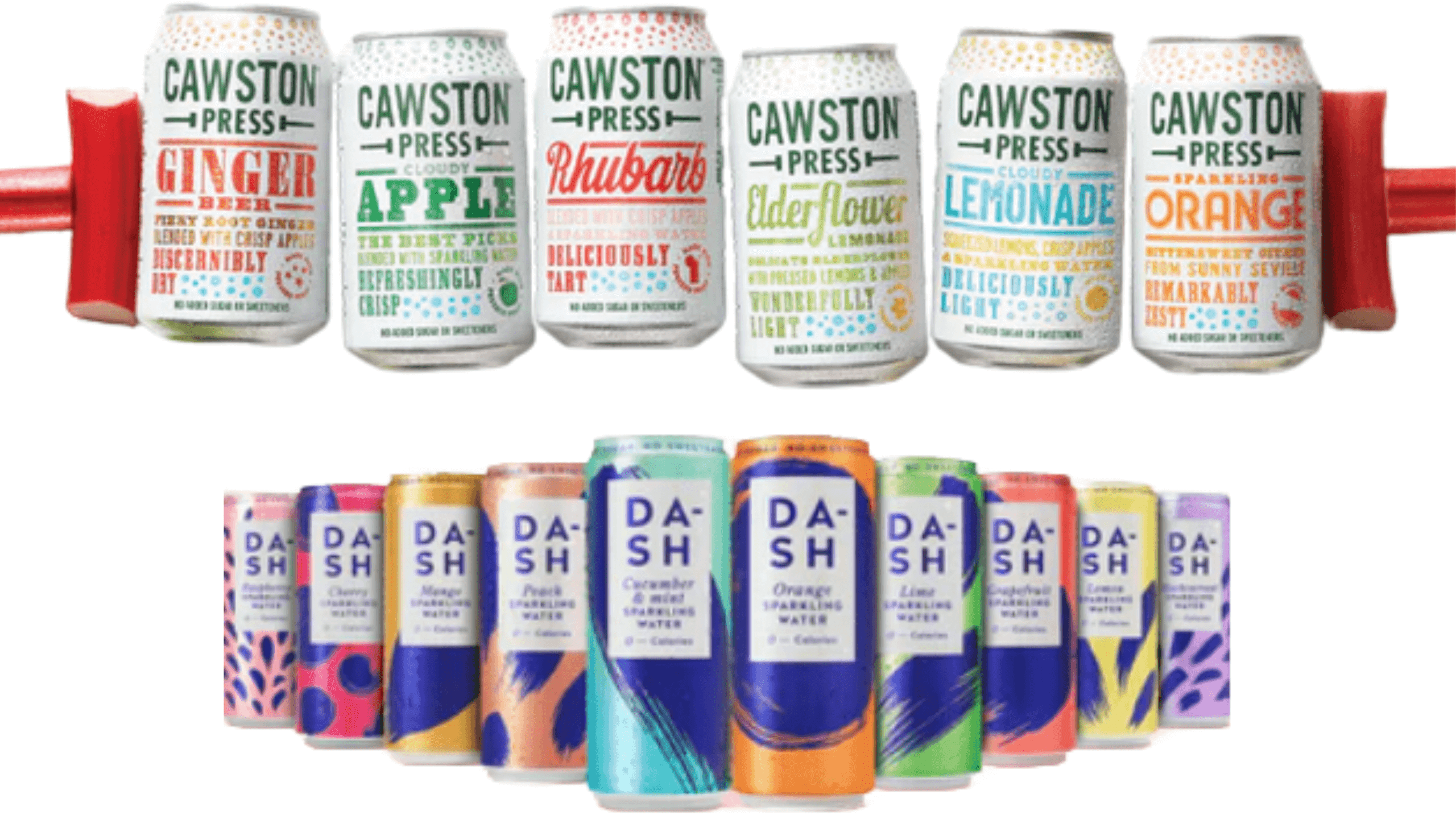 A range of Cawston Press and Dash drinks to help staff stay hydrated and energised
